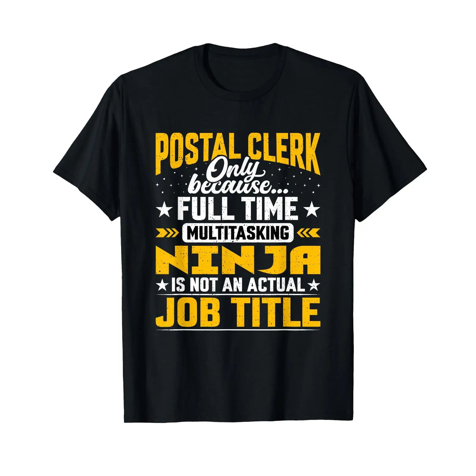 Vintage Fashion Jobs - 郵便局員向けTシャツ、事務員、役職、面白い、ワーカー、従業員、ヴィンテージ、ウォッシュ加工、ややファッション、カジュアル、快適