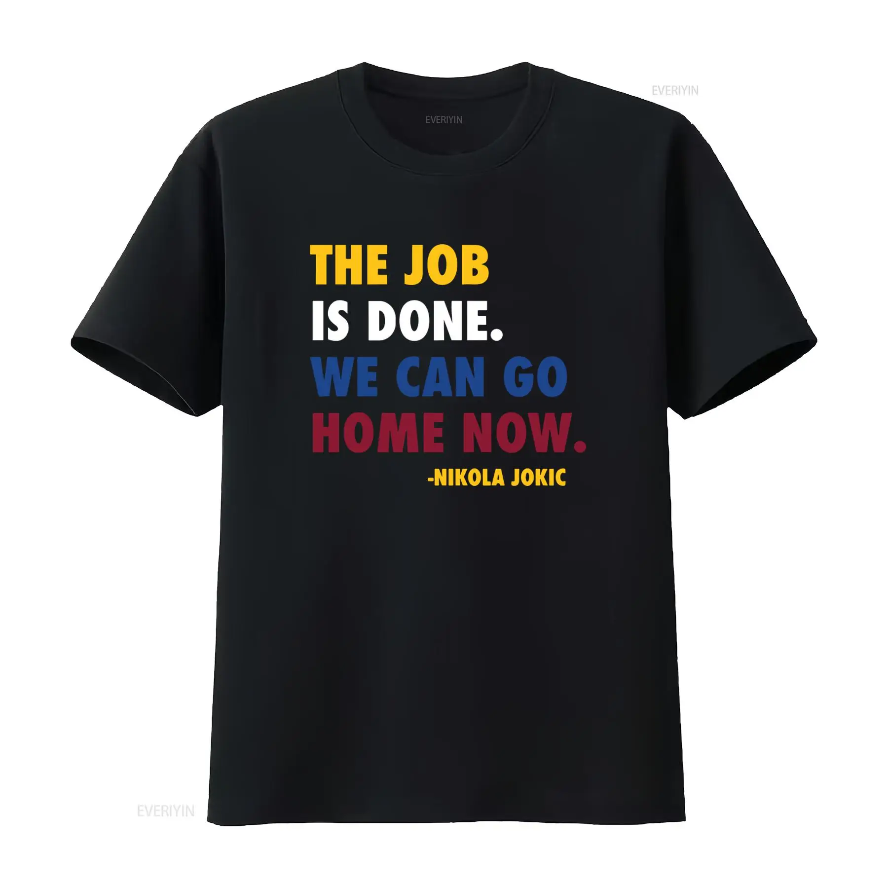 Vintage Fashion Jobs - 仕事が終わったら今すぐ家に帰れる ニコラ・ヨキッチの名言 Tシャツ ファン向けスタイリッシュなヴィンテージウォッシュ加工デザイナー服 ファッション ユニセックス