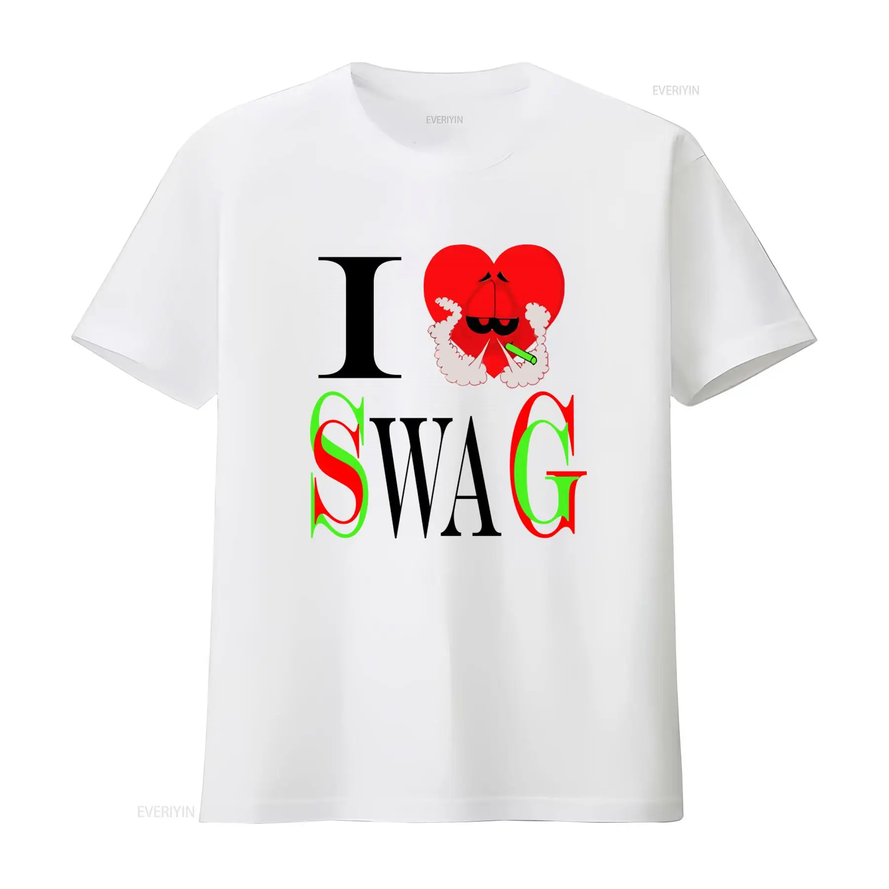 Vintage Fashion Look - I Swag ハートプリント Tシャツ レトロスタイル トレンディな外観のためのファッショナブルでユニークなデザイン