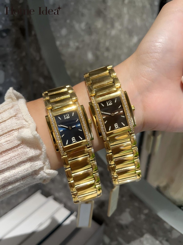 Vintage Fashion Ideas - ファッションクラシックデザイン レディース長方形クォーツ腕時計 高品質 ヴィンテージ エレガント オフィスレディース腕時計