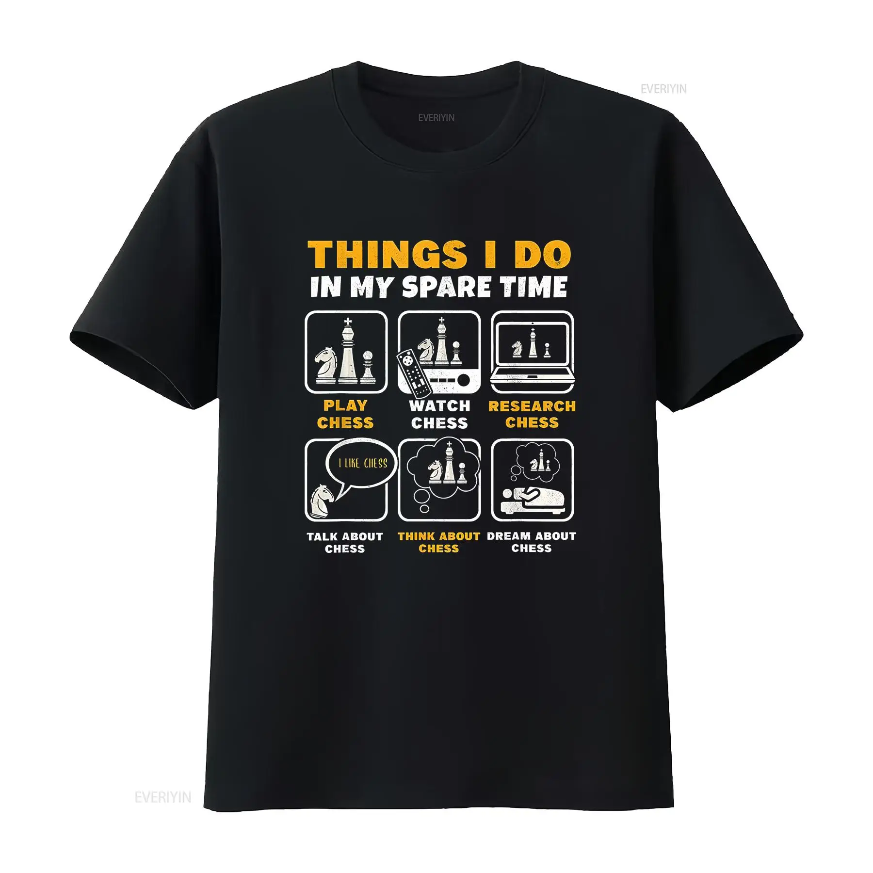 Vintage Fashion Ideas - 新しい限定版面白いチェスプレーヤープレミアムアイデアTシャツサイズS〜3XLヴィンテージウォッシュ加工少しおしゃれなトップス普段着グラフィック