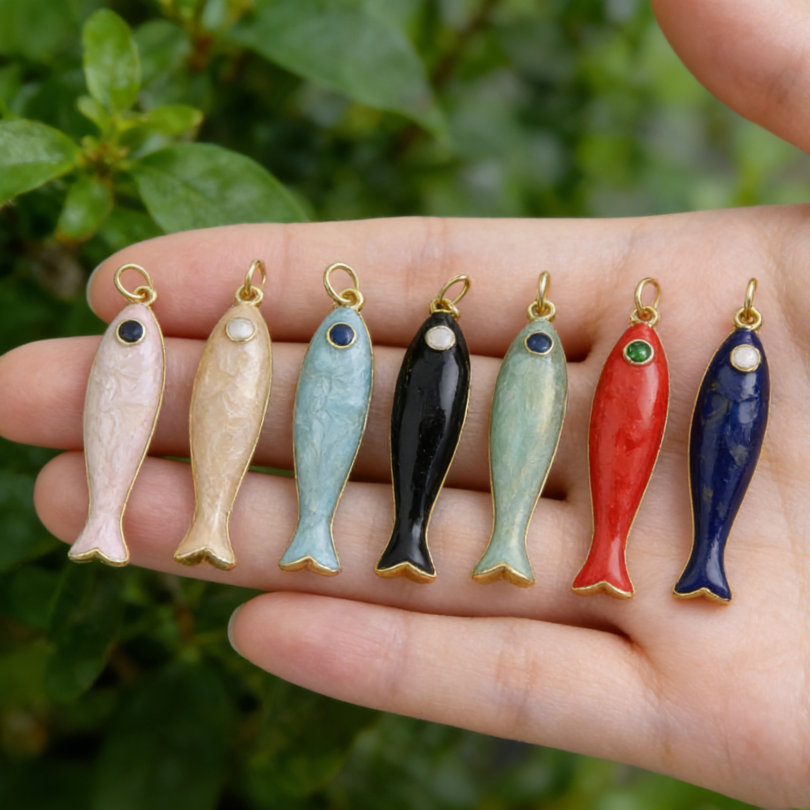 Vintage Fashion Words - 1PC 多色銅ヴィンテージスリムロングフィッシュタイニーペンダント DIY ブレスレットネックレスイヤリング作成海洋動物ジュエリー作成
