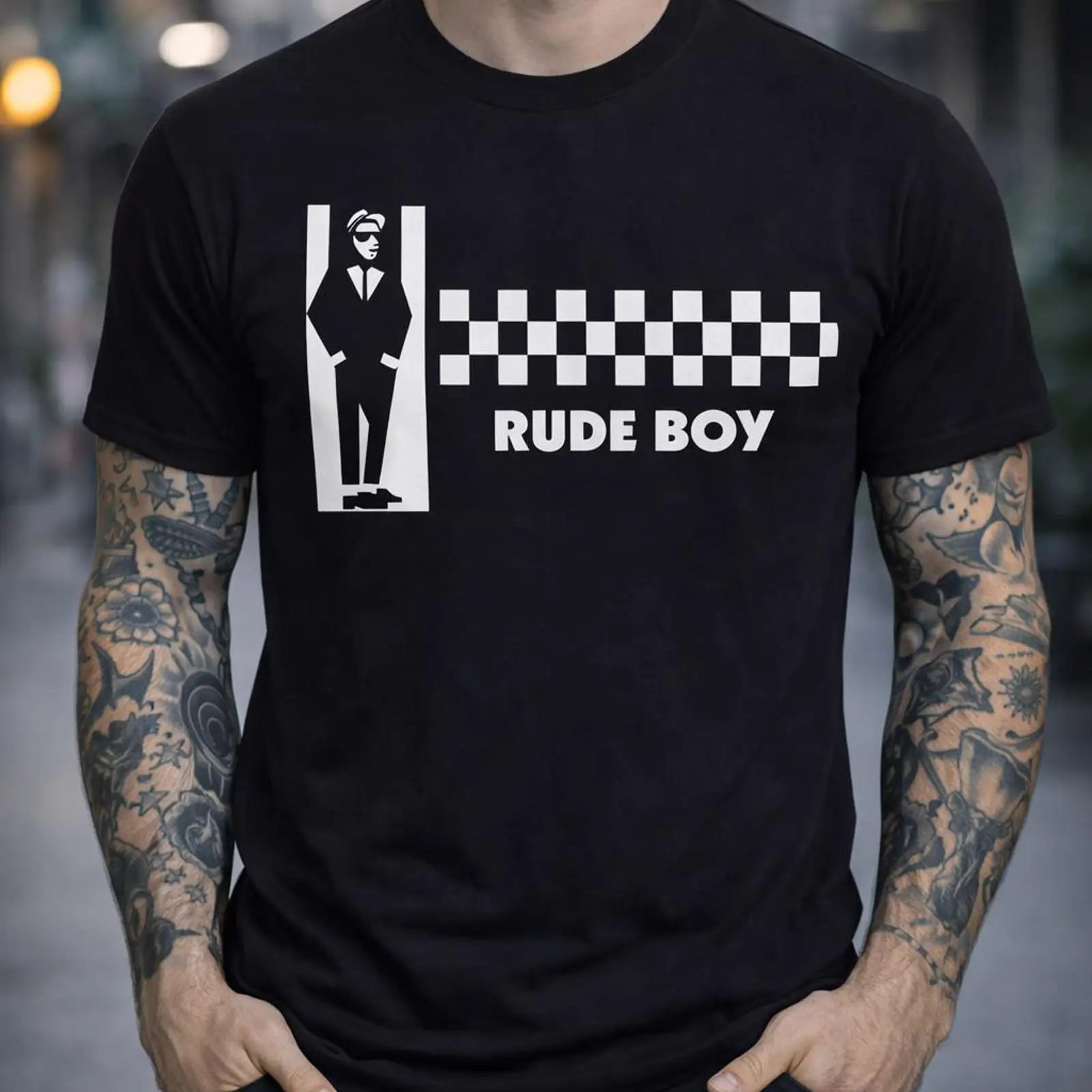 Vintage Fashion Revival - Rude Boy 2Tone Ska Tシャツ クラシック