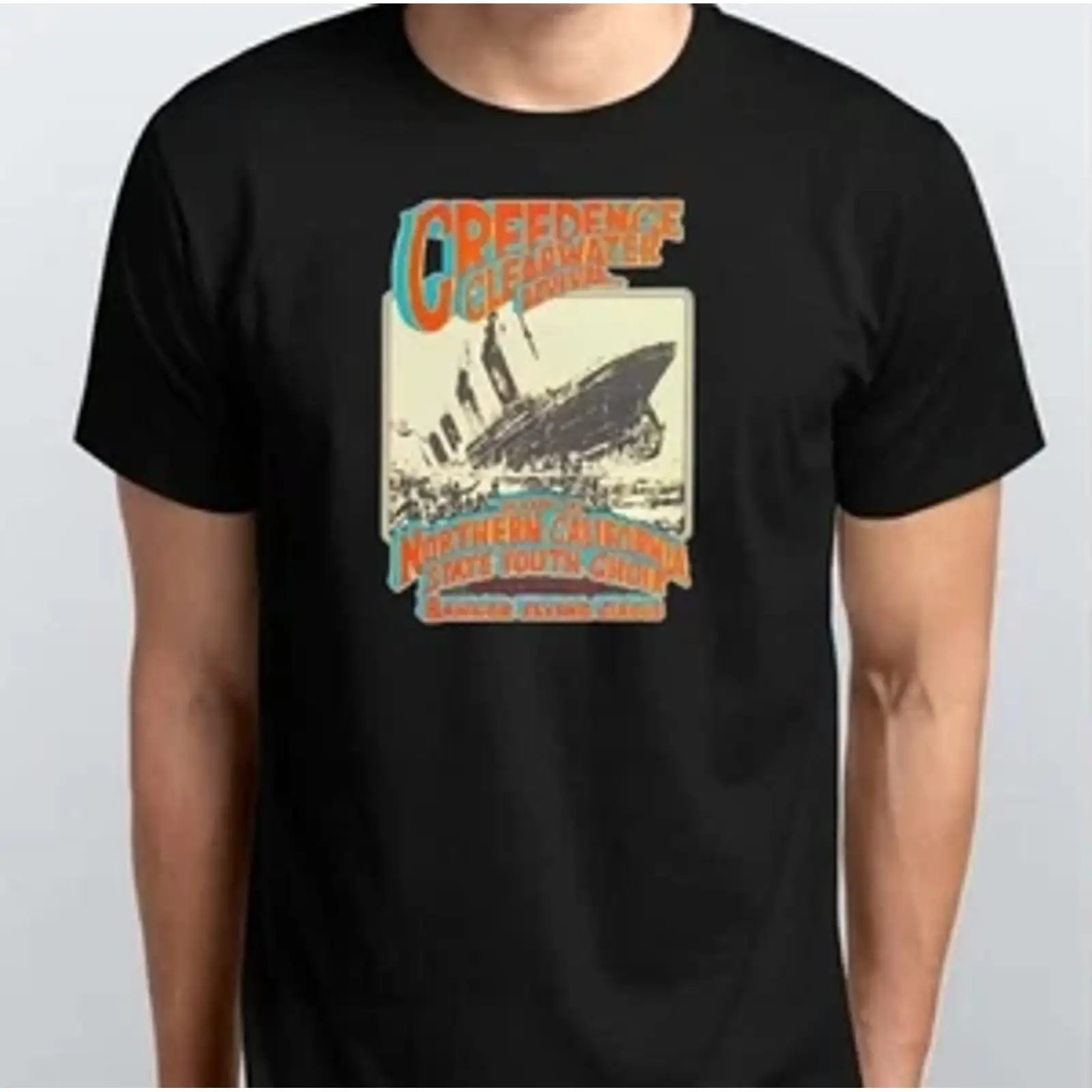 Vintage Fashion Revival - クリーデンス・クリアウォーター・リバイバル 90年代コンサートポスター Tシャツ SML XL XXL
