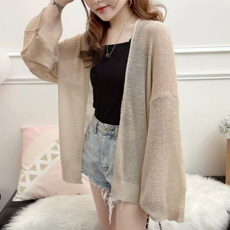 春秋の薄手のニットカーディガン女性用ヴィンテージカバーアップ - Crop Cardigan Vintage のレビューと価格
