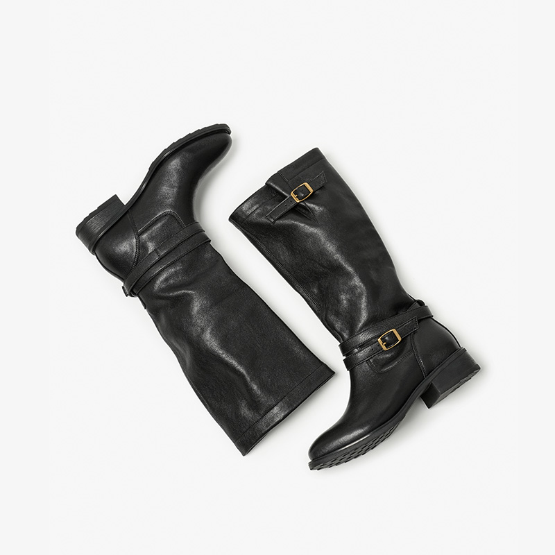 BEAUTODAY ロングブーツ女性シープスキンレザーラウン - Vintage Fashion Heels のレビューと価格
