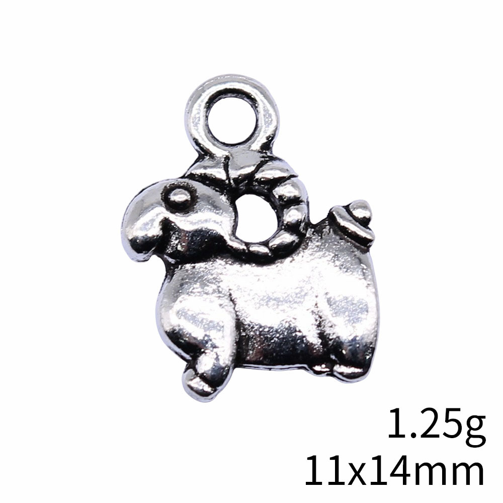 10 個 11x14mm アンティークシルバーカラー羊チャー - Vintage Fashion Words のレビューと価格