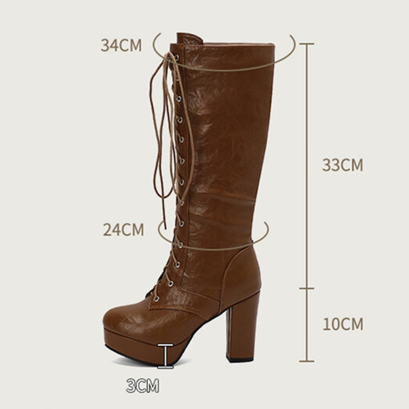 Reave cat-女性用ヴィンテージニーブーツラウンドトゥ - Vintage Fashion Heels のレビューと価格