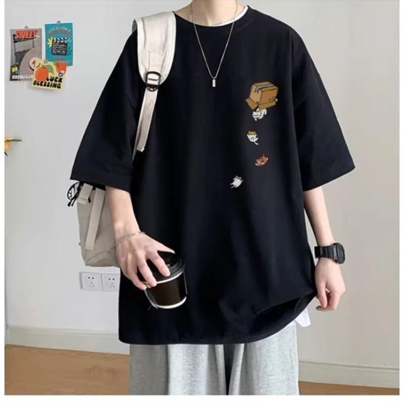 M-4XL 男性特大韓国ファッションルーズアメリカンヴィンテ - Vintage Fashion Outfits Men のレビューと価格