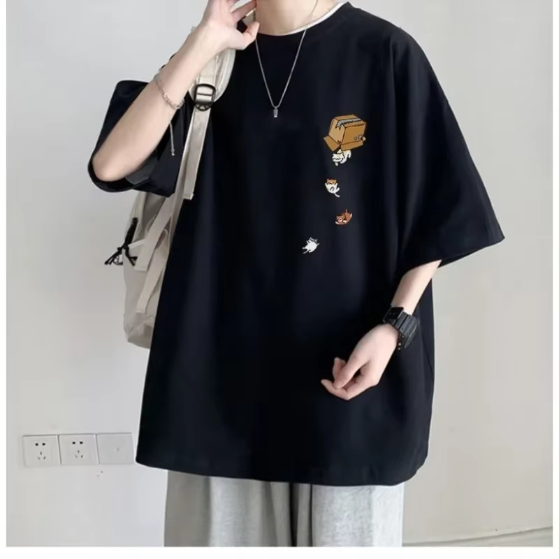 M-4XL 男性特大韓国ファッションルーズアメリカンヴィンテ - Vintage Fashion Outfits Men のレビューと価格