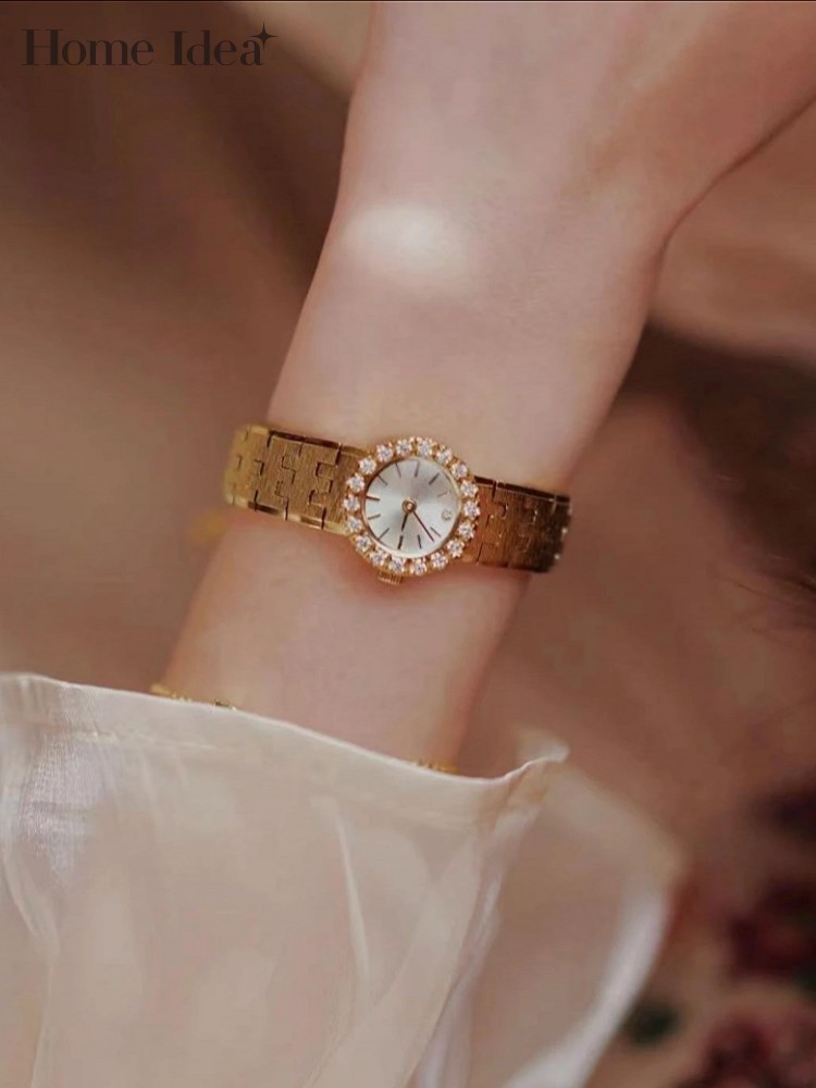 ヴィンテージ女性用金メッキダイヤモンドクォーツ腕時計 エレガ - Vintage Fashion Ideas のレビューと価格