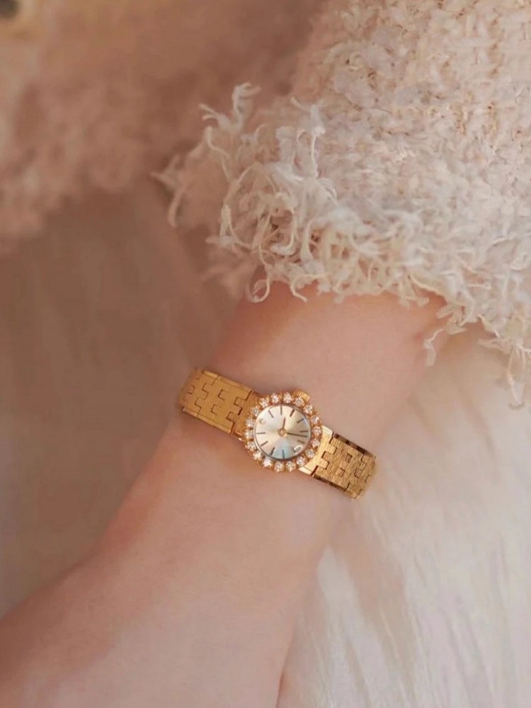 ヴィンテージ女性用金メッキダイヤモンドクォーツ腕時計 エレガ - Vintage Fashion Ideas のレビューと価格