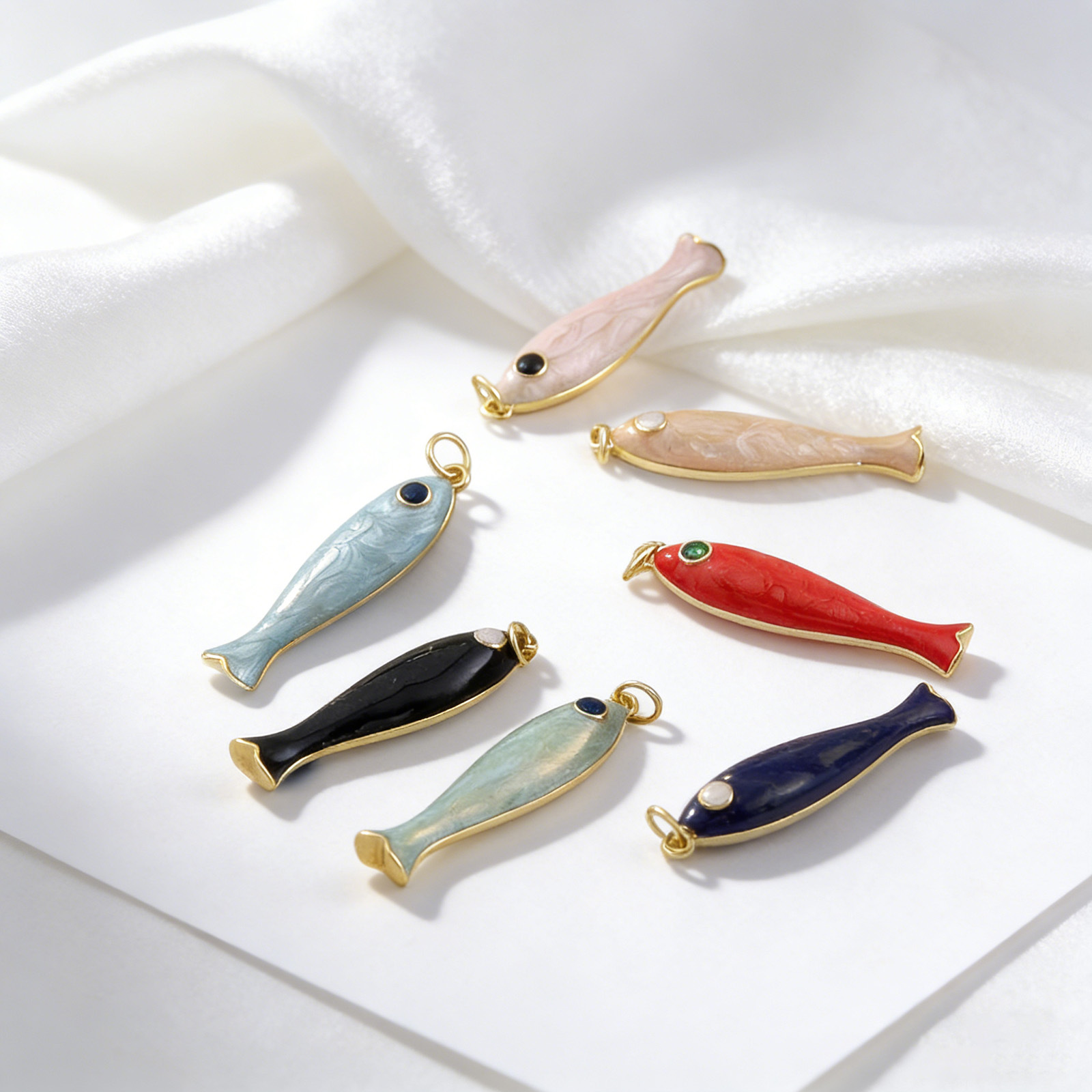 1PC 多色銅ヴィンテージスリムロングフィッシュタイニーペン - Vintage Fashion Words のレビューと価格
