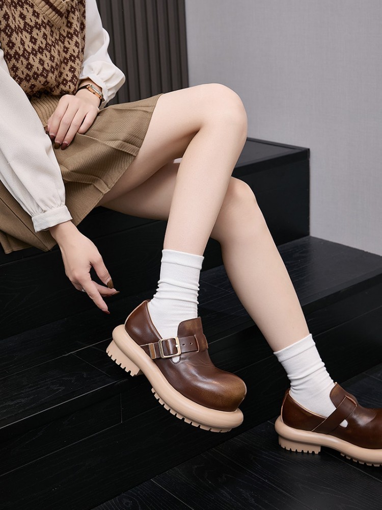 英国風ヴィンテージ牛革本革ダービーシューズ レディース プラ - Vintage Fashion For Mens のレビューと価格