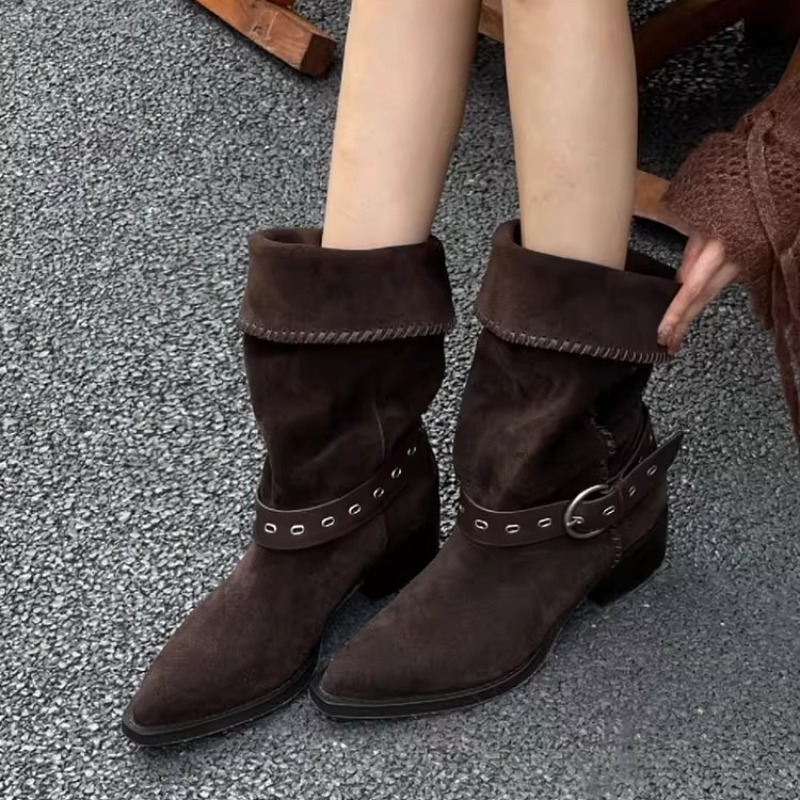 デザイナーレディースブーツファッションヴィンテージスエードウ - Vintage Fashion In 2026 のレビューと価格