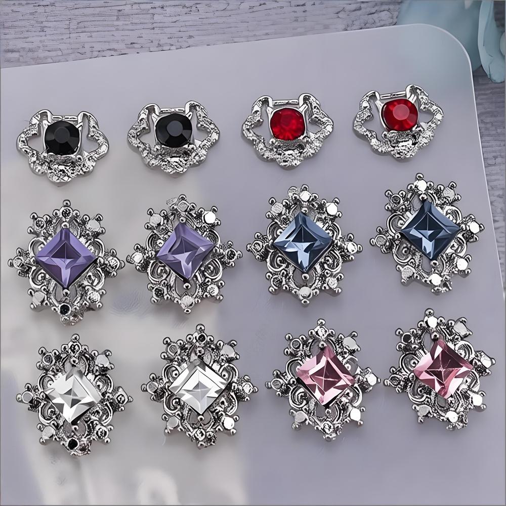 10PC バロック復活ファッション 3D 高級合金ネイルアー - Vintage Fashion Revival のレビューと価格