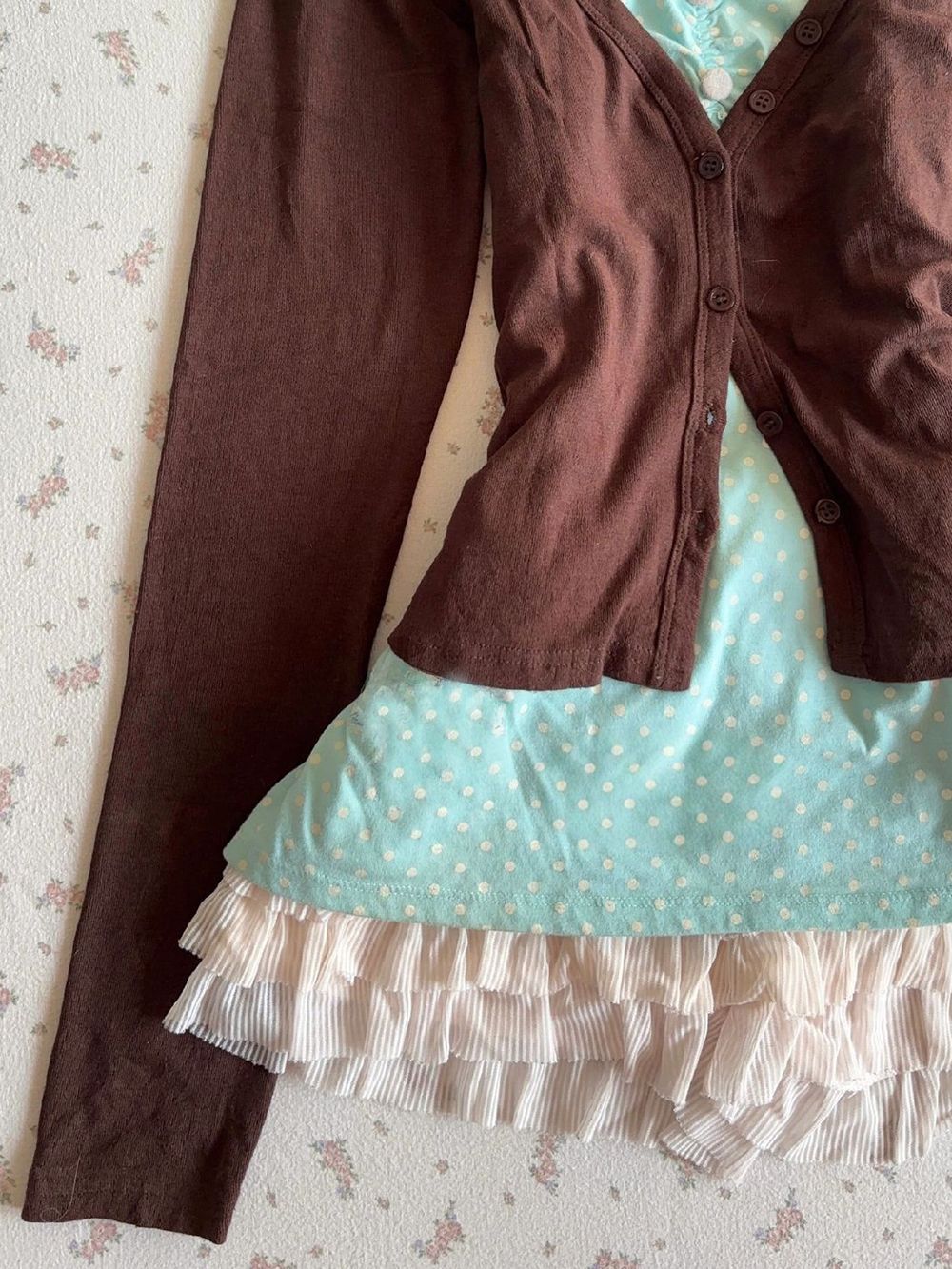 ヴィンテージY2Kコケットキャミソールドレスセット レディー - Crop Cardigan Vintage のレビューと価格