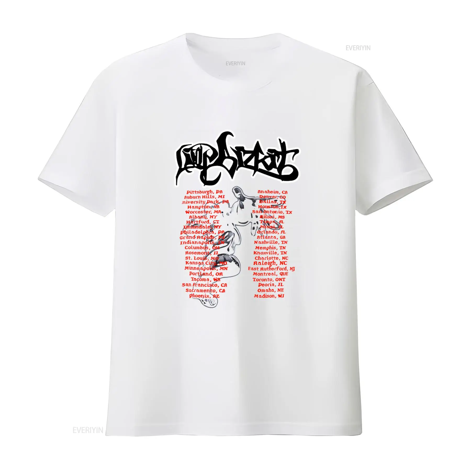 リンプ・ビズキット・バンドツアー ブラックコットンTシャツ  - Vintage Fashion Ideas のレビューと価格