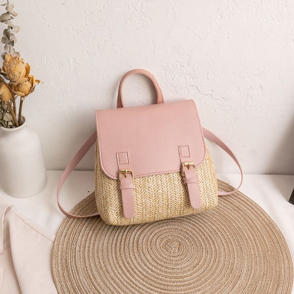 ファッションPUレザーストローバックパックレトロデザインヴィ - Vintage Fashion Look のレビューと価格
