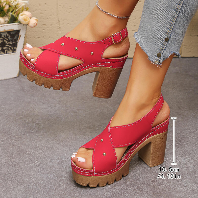 ヴィンテージスーパーハイヒールクロスストラップグラディエータ - Vintage Fashion Heels のレビューと価格