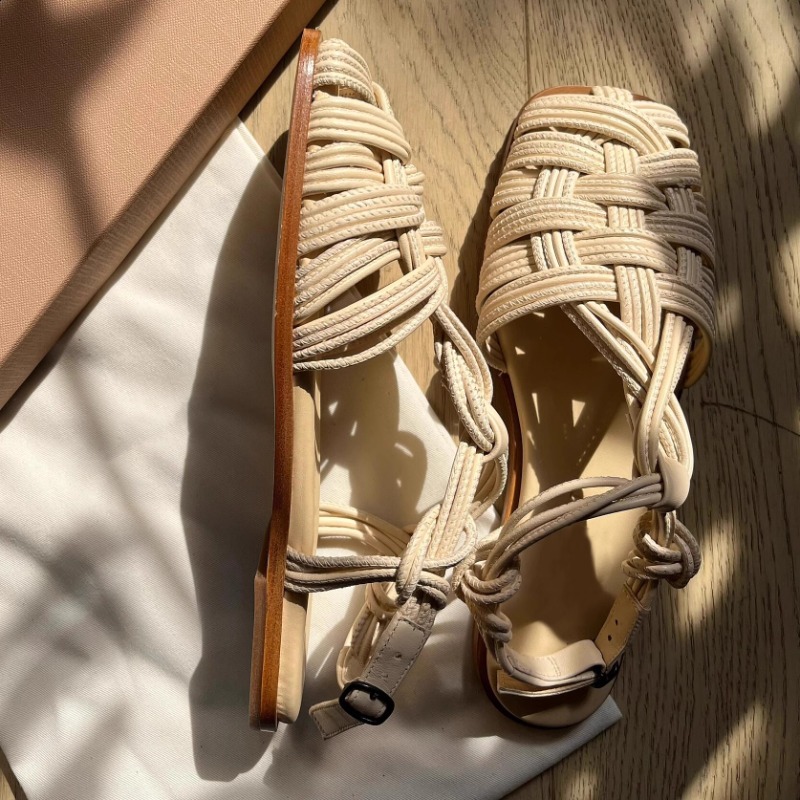 ヴィンテージ手織り平底ローマンサンダル女性用靴 2026 夏 - Vintage Fashion In 2026 のレビューと価格